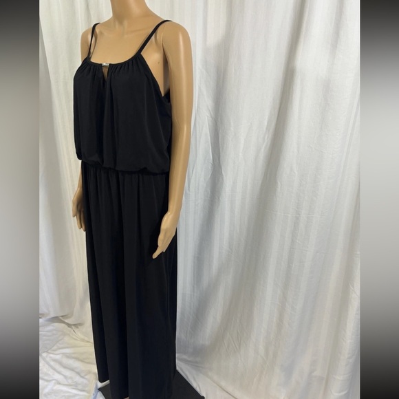 Style & Co 3X NWT Black adjustable Spaghetti Strap Maxi - Picture 4 of 10